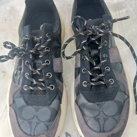 COACH Men’s Citysole Runner Black Charcoal Suede Sneaker NIB Size 7.5 - Picture 1 of 6